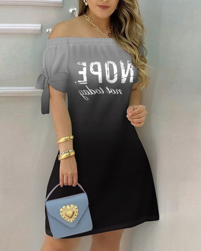 Affluent Women Off Shoulder Summer Mini Dress