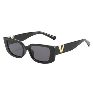 Affluent Rectangle Retro Sunglasses