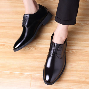 Affluent Thick-soled Laced Up Mens Shoes