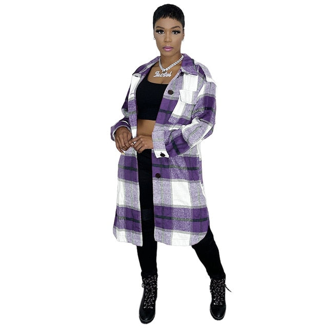 Affluent Checkered Coat