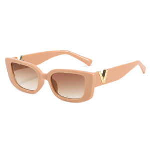 Affluent Rectangle Retro Sunglasses