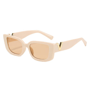 Affluent Rectangle Retro Sunglasses