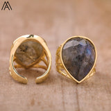 Affluent Teardrop Stone Ring