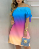 Affluent Women Off Shoulder Summer Mini Dress