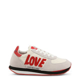 MOSCHINO White Love Suede Sneakers