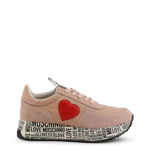 Love Moschino Pink Heart Sneakers