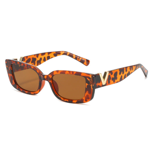 Affluent Rectangle Retro Sunglasses