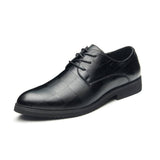 Affluent Thick-soled Laced Up Mens Shoes