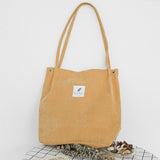 Affluent Women Corduroy Canvas Bag