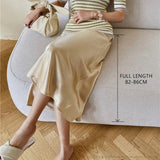 Affluent High Waisted Silk Skirt