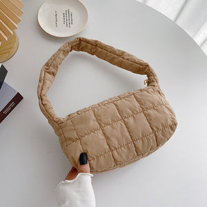 Affluent Lattice Pattern Shoulder Bag