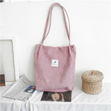 Affluent Women Corduroy Canvas Bag