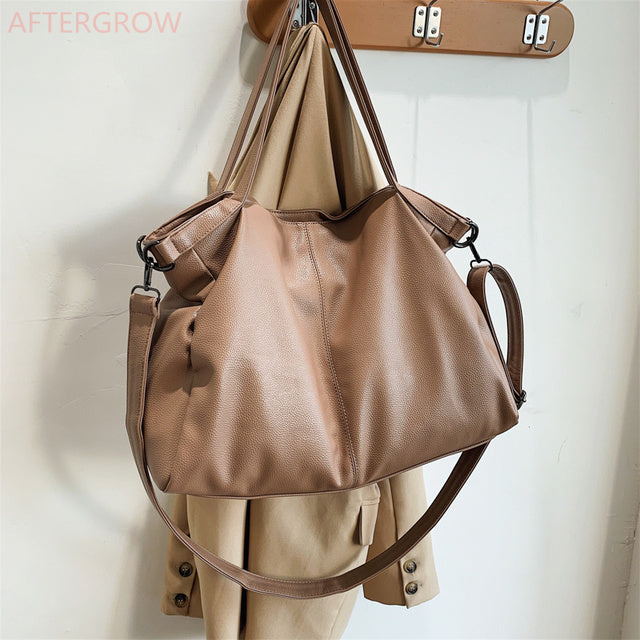 Affluent Soft Leather Shoulder Bag