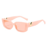 Affluent Rectangle Retro Sunglasses