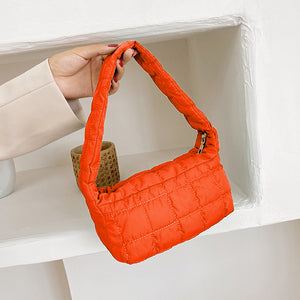 Affluent Lattice Pattern Shoulder Bag