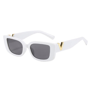 Affluent Rectangle Retro Sunglasses