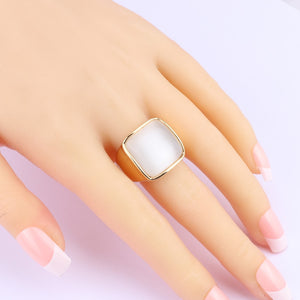 Affluent White Opal Ring