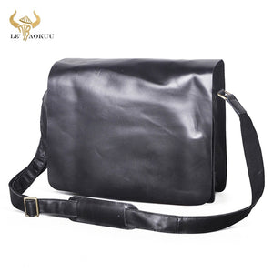 The Affluent Store Genuine Leather Messenger Bag