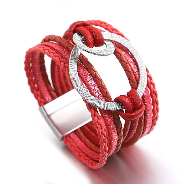 Affluent Store Bohemian Leather Bracelet