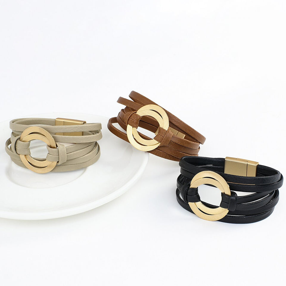 Affluent Store Bohemian Leather Bracelet