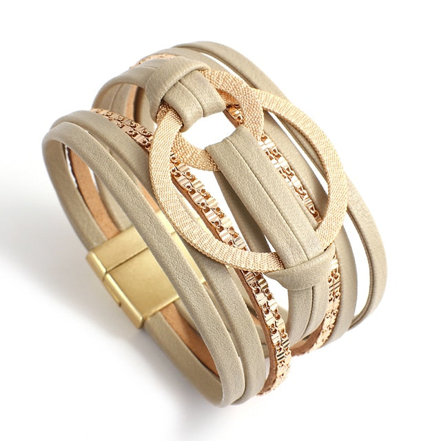 Affluent Store Bohemian Leather Bracelet