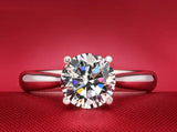 Affluent Engagement Ring - 18K White Gold Ring