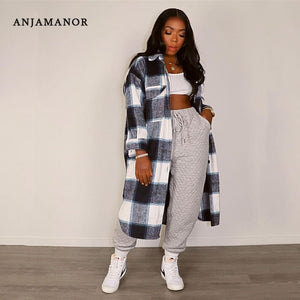 Affluent Checkered Coat