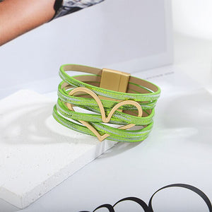 LOVE LOVE LOVE Leather Bracelets - Various colors available