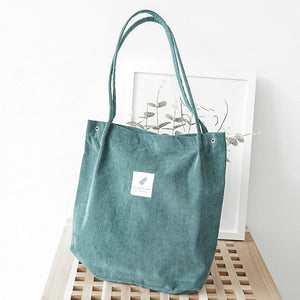 Affluent Women Corduroy Canvas Bag