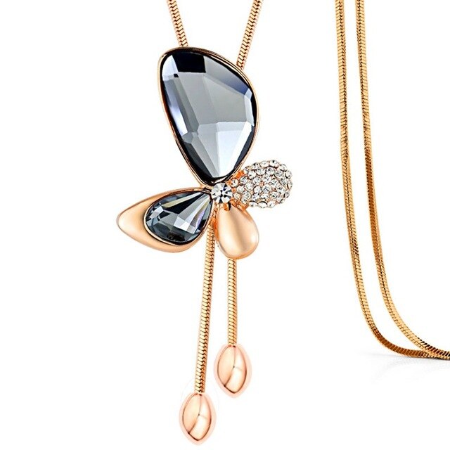 Swarovski Crystal Choker - Fly Butterfly