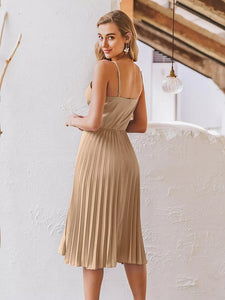 Affluent Wonder Pleated Midi Dress