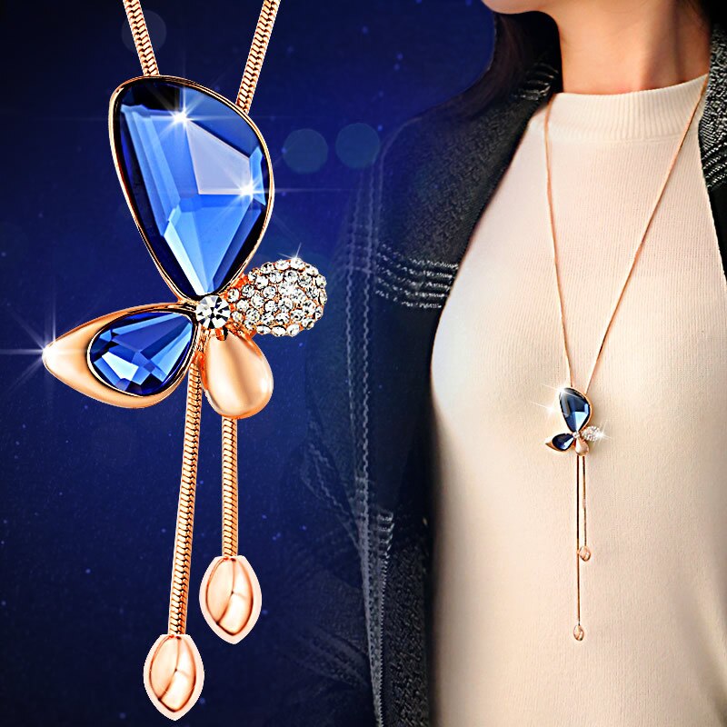 Swarovski Crystal Choker - Fly Butterfly