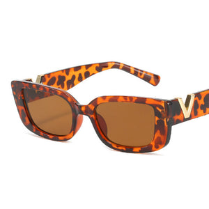 Affluent Rectangle Retro Sunglasses