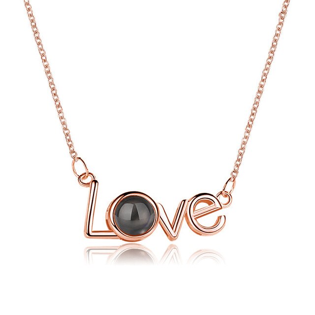 Say "I Love You" in 100 languages - Projection Necklace