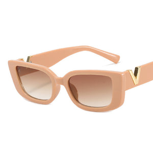 Affluent Rectangle Retro Sunglasses