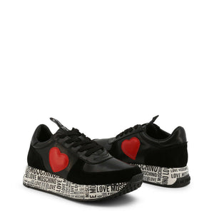 LOVE MOSCHINO Black Heart Sneakers