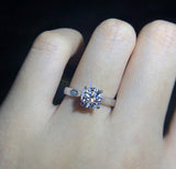 Affluent Engagement Ring - 18K White Gold Ring