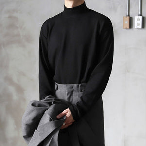 Affluent Casual Velvet Turtleneck Men Loose Sweater