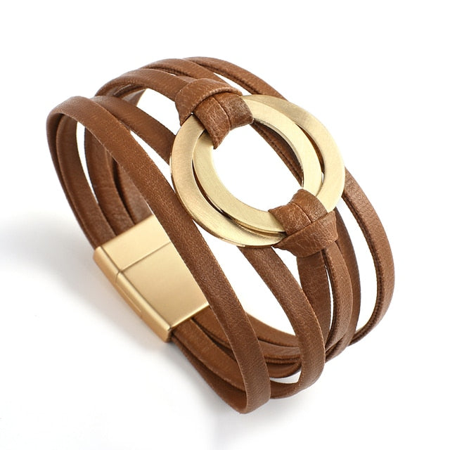 Affluent Store Bohemian Leather Bracelet