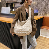 Affluent Lattice Pattern Shoulder Bag