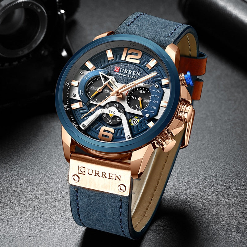 Watch - Leather Bands - Military Style