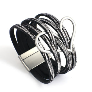 LOVE LOVE LOVE Leather Bracelets - Various colors available