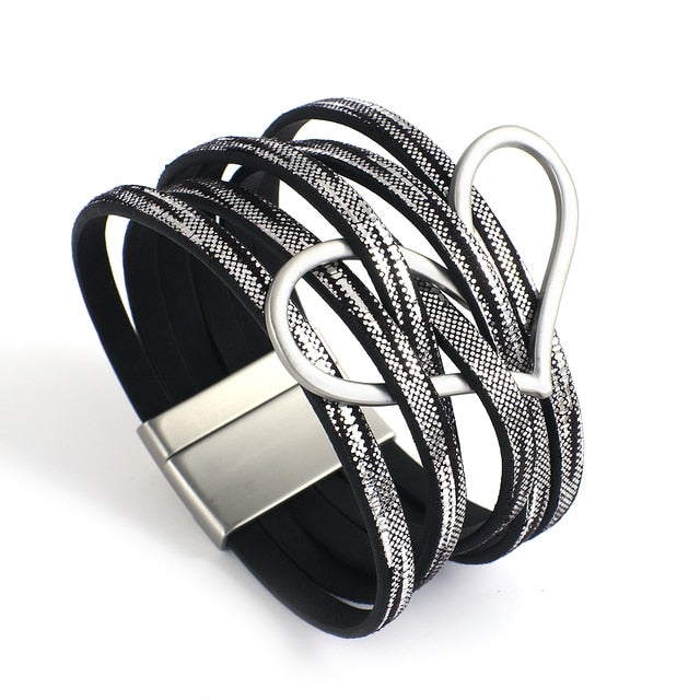 LOVE LOVE LOVE Leather Bracelets - Various colors available