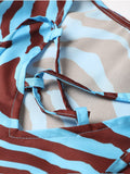 Affluent Zebra V-neck Blouse
