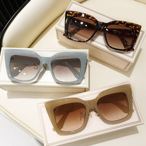 Affluent - Rectangle Big Frame 'Cat Eye' Sunglasses