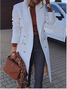 Affluent Double Breasted Long Coat