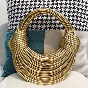 Affluent Gold And Silver Designer Handbags
