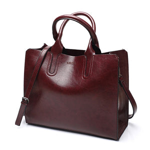Affluent Store Leather Handbag - Large Size, Trunk Tote