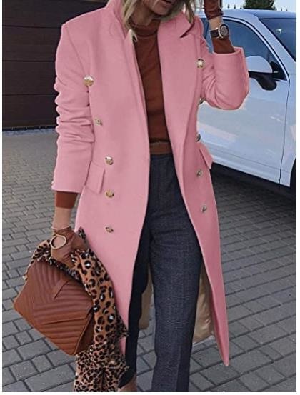 Affluent Double Breasted Long Coat