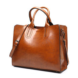 Affluent Store Leather Handbag - Large Size, Trunk Tote